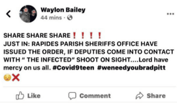 Facebook post