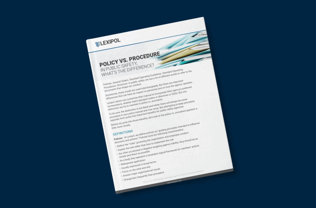 Policy vs. Procedure