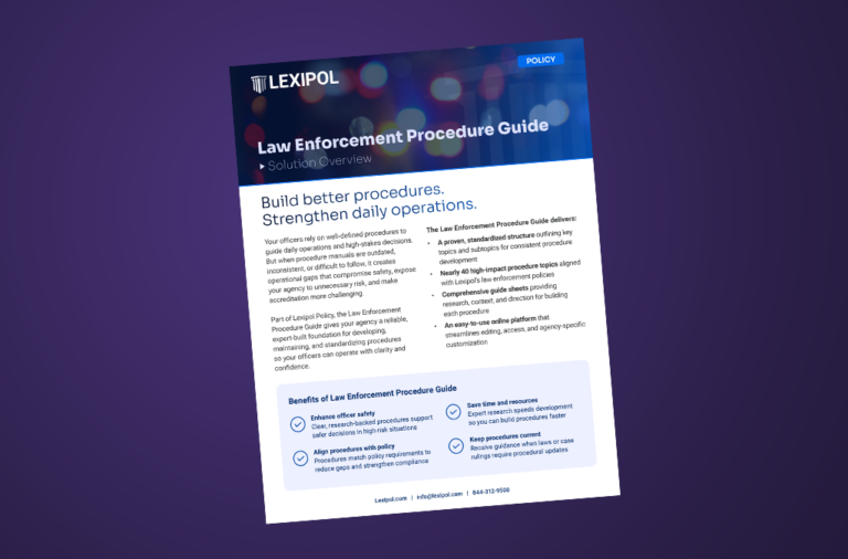 Resources for Public Safety Professionals | Lexipol